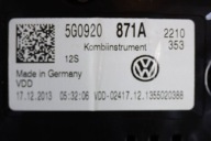 Volkswagen Golf VII dials dials 5G0920871A st.BDB
