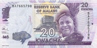 Bankovka 20 Kwacha 2016 - UNC Malawi
