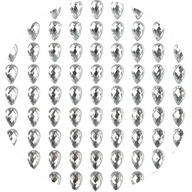 STRIEBORNÉ Kolík S Kryštálikom Samolepiace NÁLEPKY Kvapky DIY Ozdoby