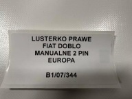 mirror right FIAT DOBLO manually 2 PIN EUROPA