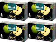 Herbata czarna aromatyzowana w torebkach Dilmah Apple jabłko 20szt x4