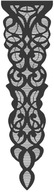 Firanka wąski panel żakard szary gotowy ażur dekor 30x110cm G692