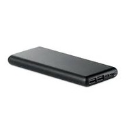 Powerbank 10000 mAh w aluminiowej obudowie czarny