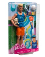 HPT49 Lalka Barbie Ken z deską surfingową hpt50
