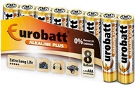 EUROBATT Baterie AAA Alkaliczne Plus LR3 1,5V 8szt
