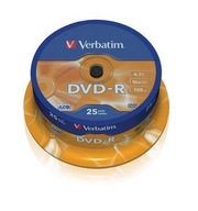 VERBATIM DVD-R 4,7GB X16 25SZT