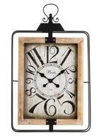 Nástenné hodiny kovové drevené retro závesné