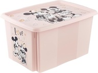 KEEEPER - Veľký úložný box na hračky + veko - box Minnie Mouse - 45 L