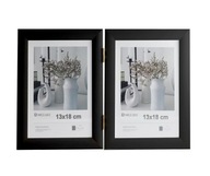DVOJITÝ RÁMČEK NA FOTKY 13x18cm ČIERNY