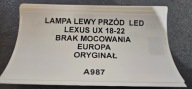 light left front LED LEXUS UX 18-22 EUROPA original