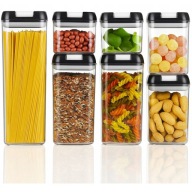 KONYHAI ÉTELTÁROLÓ DOBOZOK TÖMÍTÉSSEL 7DB-OS ÉTELTÁROLÓ SZETT