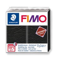 FIMO "Leather Effect", čierna 57g