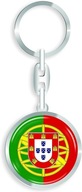 Portugalia - breloczek do kluczy + naklejka - MŚ EM piłka nożna - metalowy