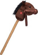 HLAVA KOŇA HOBBY HORSE KÔŇ KONÍK NA PALICI PLYŠOVÝ S HRIVOU ZVUKY 67 cm