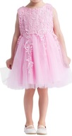 Elegantné šaty pre dievčatko Tylová Ružová Soňa ružová, 104