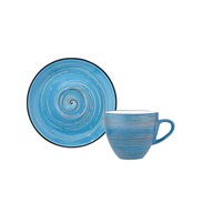 Porcelánová šálka na espresso 75 ml s podšálkou 11 cm Wilmax modrá