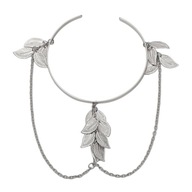 Rzymska bransoletka z greckiego liścia i pióra na ramię dla kobiet dziewcząt złoto srebro
