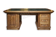 Fridrich Dubový stôl + Prírodná koža