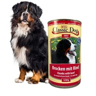 Classic Dog Vlhké krmivo pre psa hovädzie konzervy sada 1250g