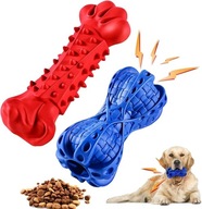 Kość gryzak zabawka dla psa na przysmaki piszcząca gumowa 20 cm zestaw 2szt