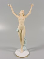 Figurka antyk akt naga kobieta art-deco porzelana Gerold 1930