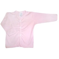 Kaftanik koszulka 92 bluzka rozpinana pudrowy różowy bawełna 100%