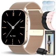 SMARTWATCH DAMSKI ZEGAREK MENU PL ROZMOWY POWIADOMIENIA AMOLED SOS 3 PASKI