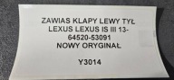 bonnet hinges left side Lexus IS III XE30 6452053091