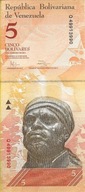 Banknot 5 Bolivar 2011 - UNC