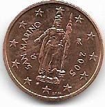 SAN MARINO 2 CENT 2005 ROK.