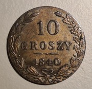 10 groszy, 1840 MW Królestwo Polskie