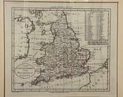 Stara mapa Anglii ładnie oprawiona, Anglia