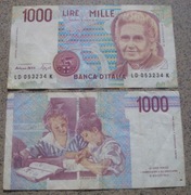 Włochy 1000 lirów z 1990