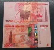 Uganda 20000 szylingów  2022 UNC 