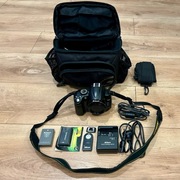 Nikon D5000 + akcesoria + torba + pilot
