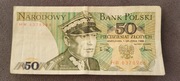 Stare banknoty 50zł 1988r. Karol Świerczewski