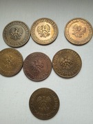 1975-1988  zestaw monet 5 zł - mosiądz