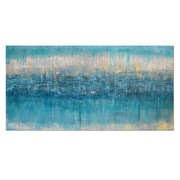 Blue Lagoon 4, abstrakcja obraz do salonu