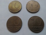 MONETY PRL 10 ZŁOTYCH 1989 1990 ZESTAW 4 szt.