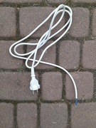 Przewód kabel 2x0,75m długość 1,8m biały