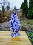 Ręcznie malowany wazon w niebieskie kwiaty #1