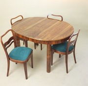 Stół z krzesłami ART DECO, SPRZEDANE