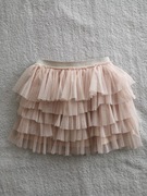 Różowa tiulowa spódnica w falbanki Zara 152