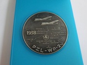 PZL WP-2 1938-1988 JUBULEUSZ ETUI ORYG. MEDAL