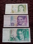 Zestaw banknotów - Niemcy RFN