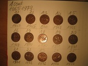 1 cent Kanada 1965-1989 różne roczniki  A