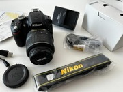 Lustrzanka Nikon D3200 + obiektyw 18-55 mm