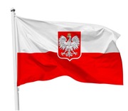 MASZT 115x70 cm Flaga Polska z Godłem PRODUCENT 
