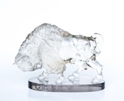 Myśliwska rzeźba żubra kryształ !Wycena certyfikat