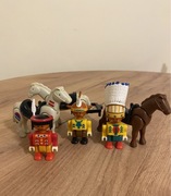 Indianie, konie, figurki, stare, retro, vintage